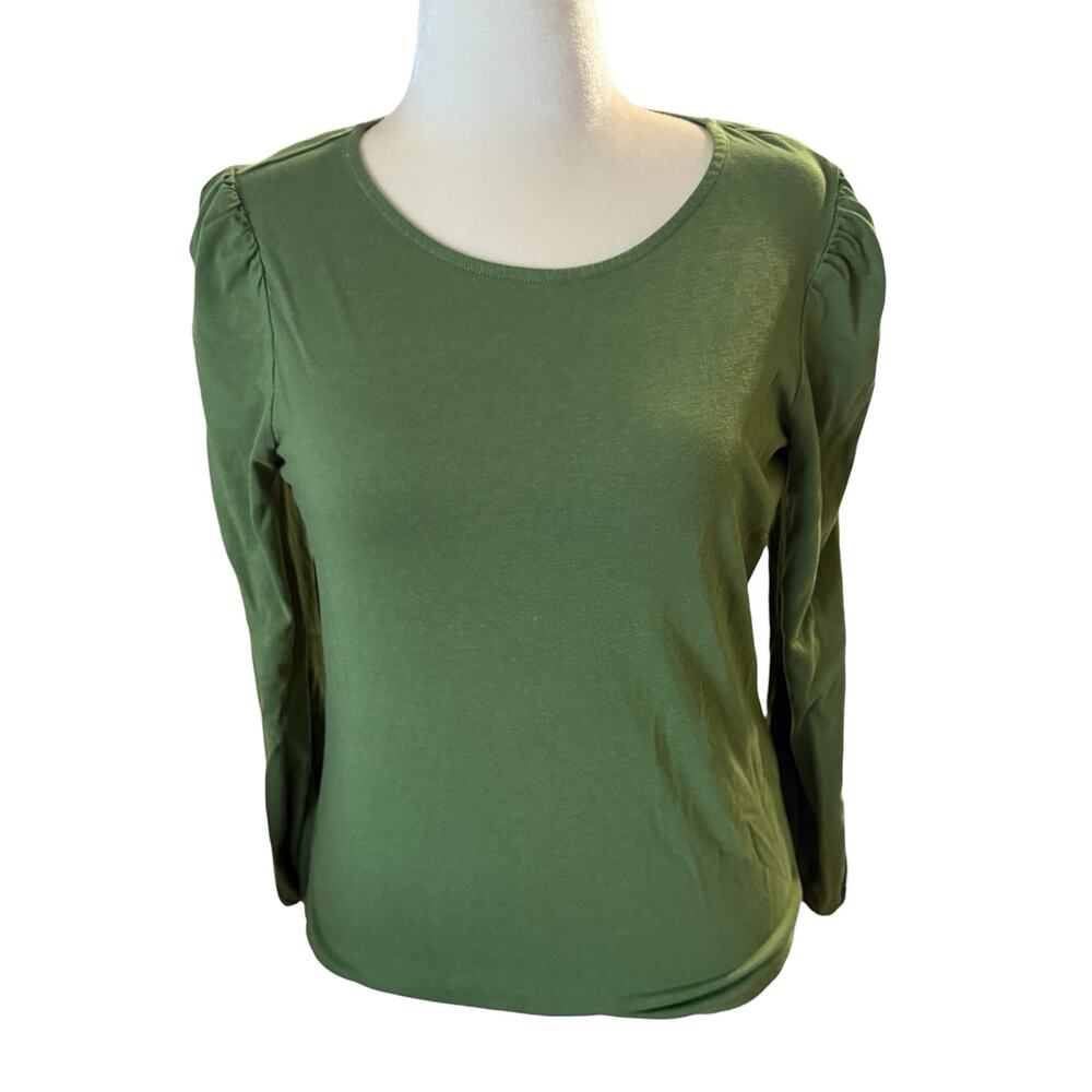 Boden green round neck long sleeve top - Size 10 - Picture 1 of 4